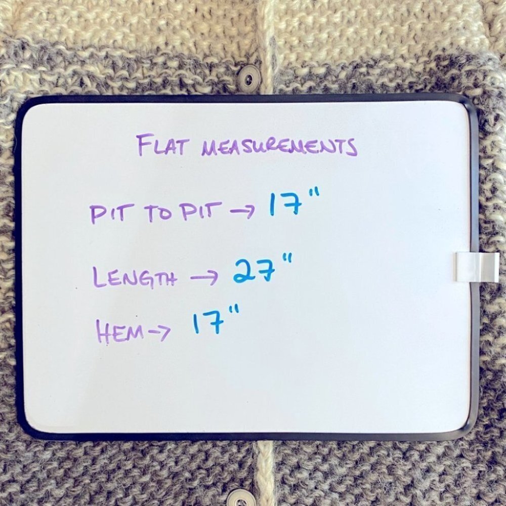 Vintage Hand  Knit Ombre Button Up Hand Knit Cardigan M - Picture 6 of 10